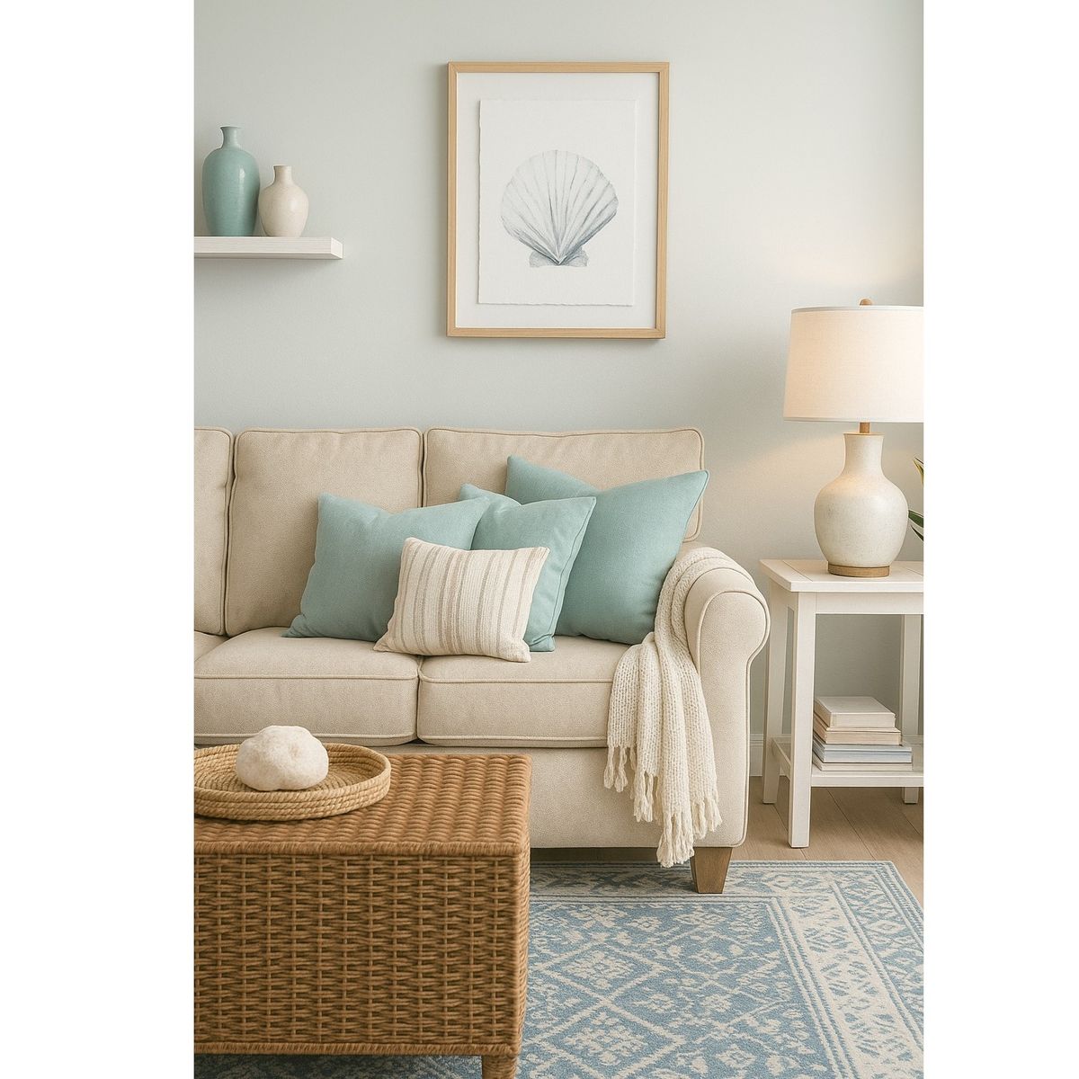 MICA - Cuadro Decorativo Playa Marino 32x42cm Decoración Hogar Mica