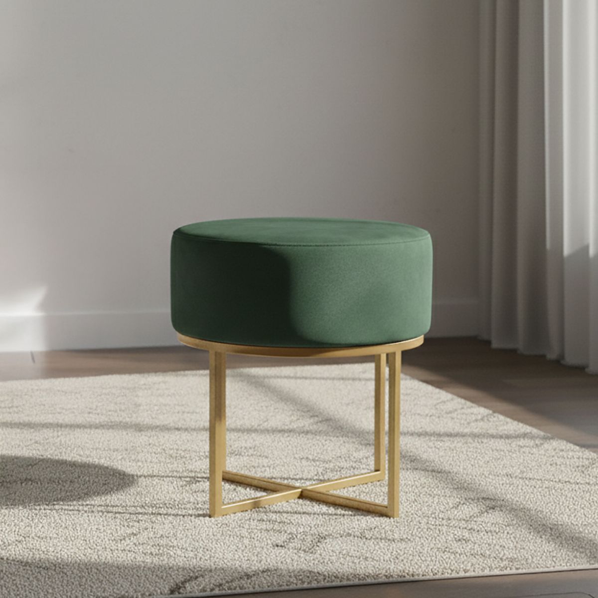 ROBERTA ALLEN - Puff Velvet Patas Doradas 40X45 Cm Pouff Roberta Allen