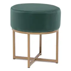 ROBERTA ALLEN - Pouff Velvet Metal Verde 40X45 Cm