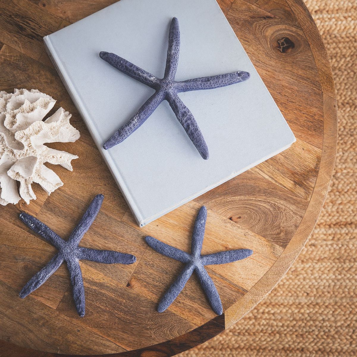 BASEMENT HOME - Adorno Set 3 Estrellas De Mar Coastal Decoración Basement Home