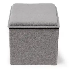 MICA - Pouff Teddy Gris 40 Cm