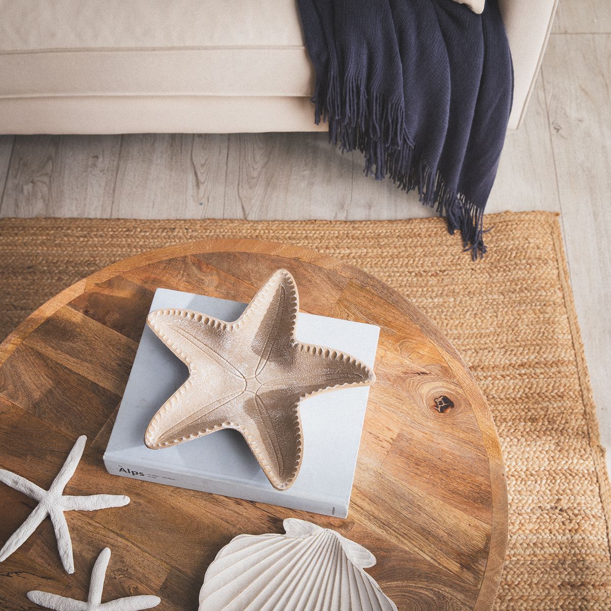 BASEMENT HOME - Adorno Decorativo Estrella Mar Madera 32 Cm Coastal Basement Home