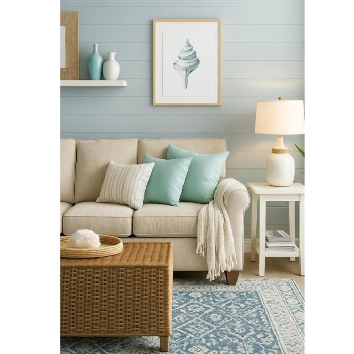 MICA - Cuadro Decorativo Playa Marino 32x42cm Decoración Hogar Mica