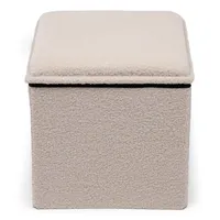 Puff Plegable Con Bandeja + Almacenaje 40X40 Cm Teddy Pouff