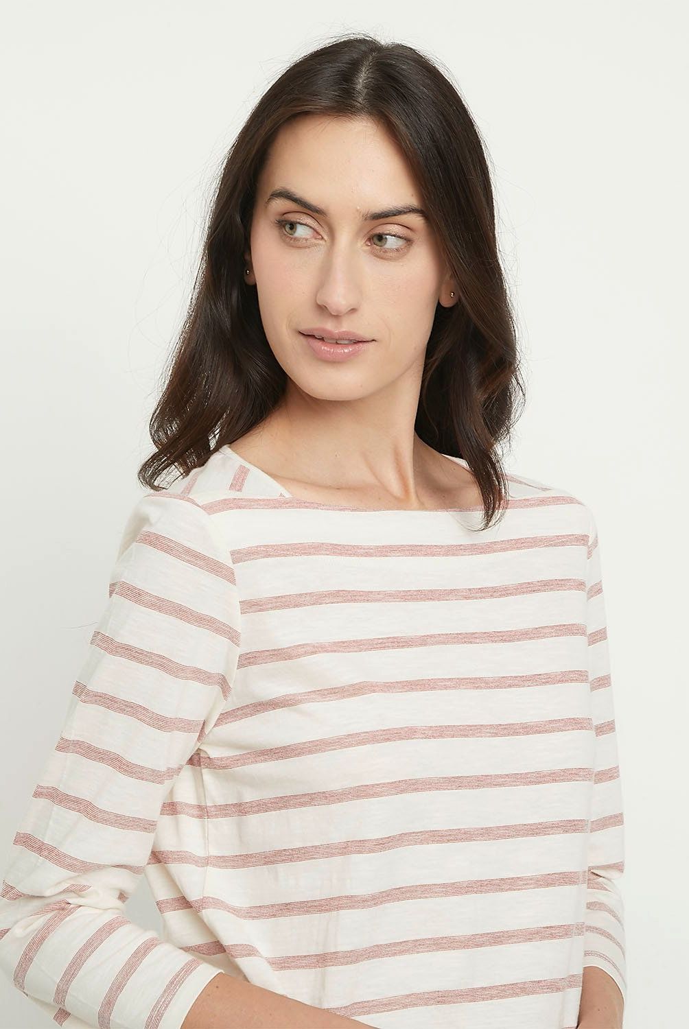 APOLOGY - Polera Manga Larga Algodón Rayas Apology Mujer