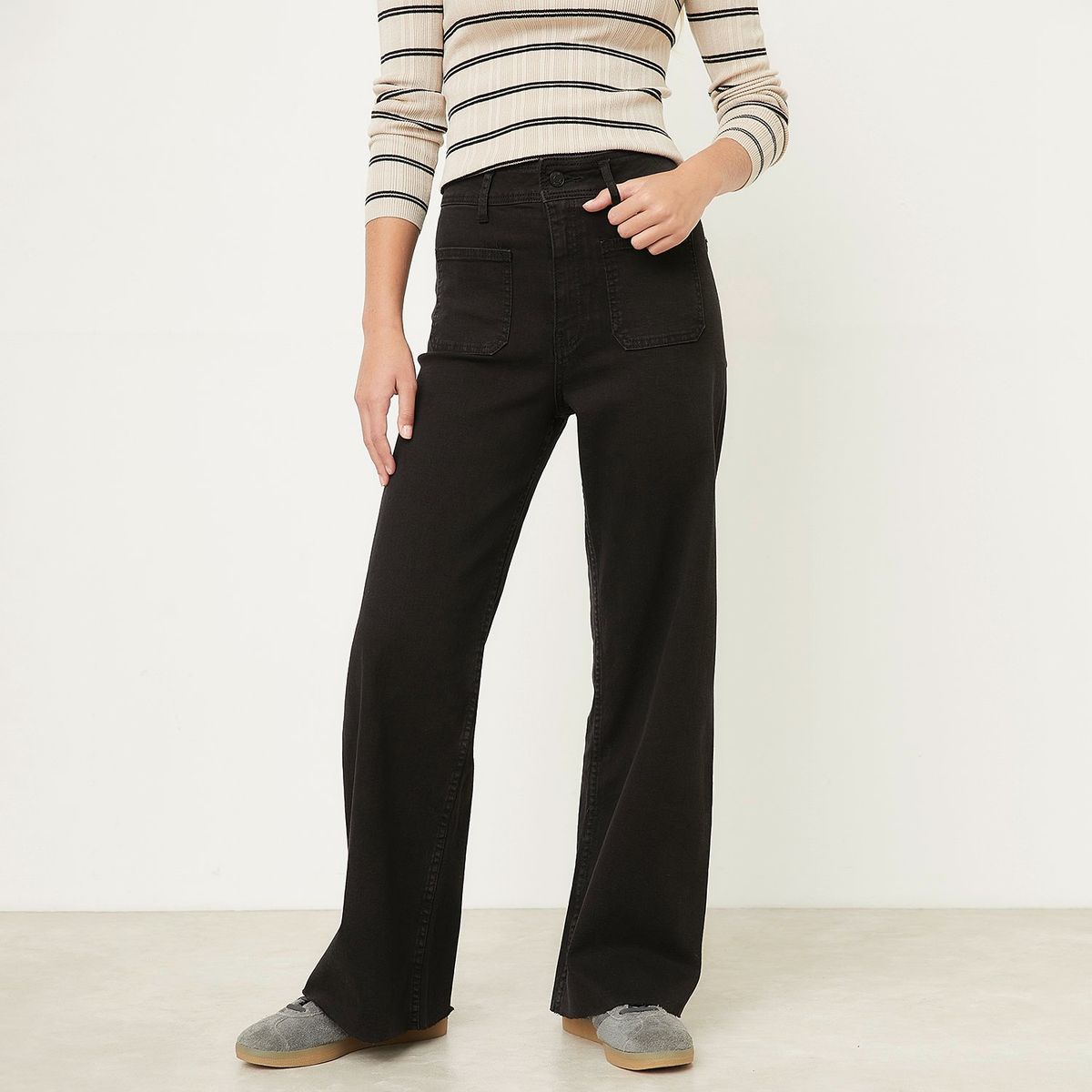 SYBILLA - Jeans Wide Leg Tiro Medio Mujer Sybilla