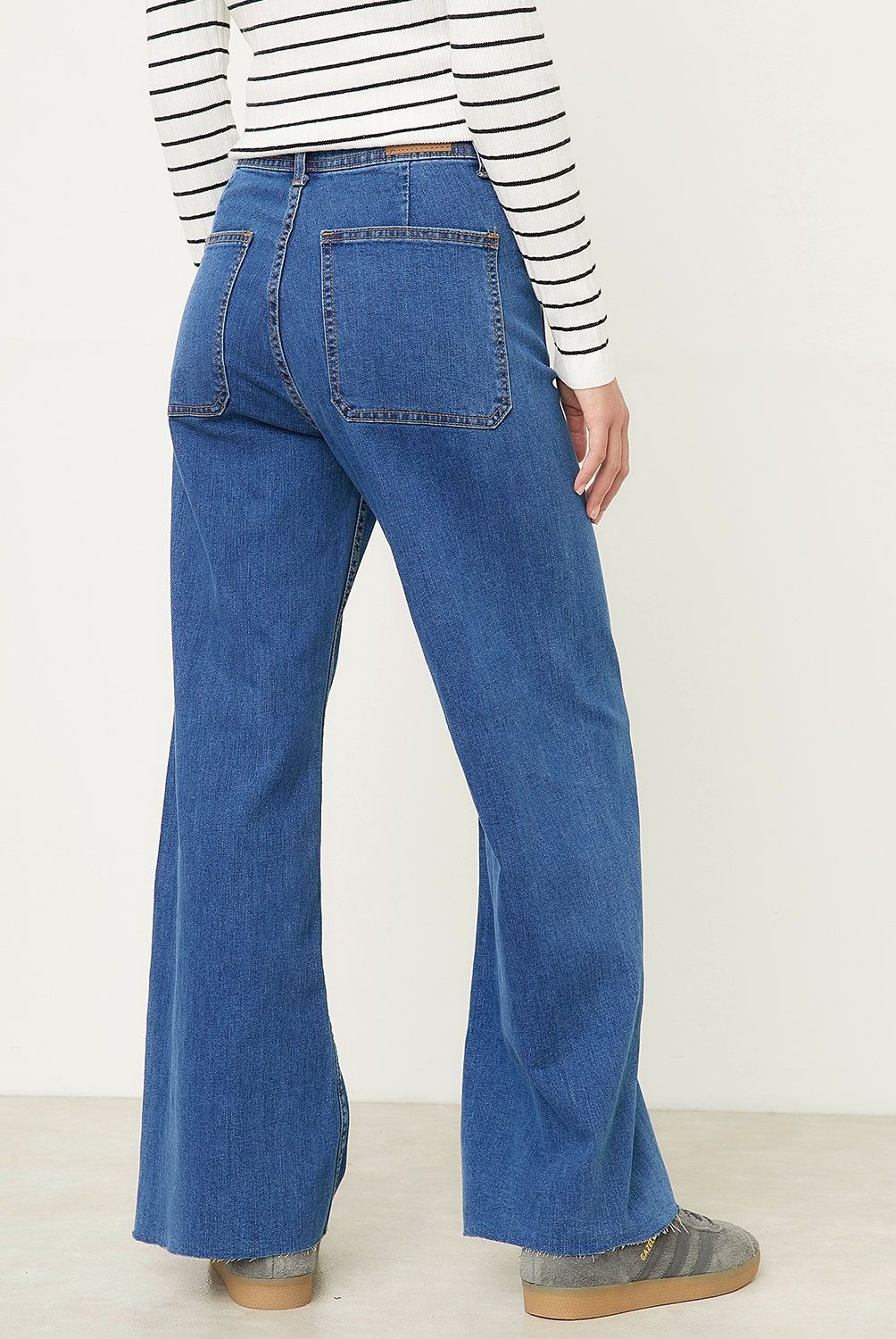 SYBILLA - Jeans Wide Leg Tiro Alto Mujer Sybilla Algodón Denim