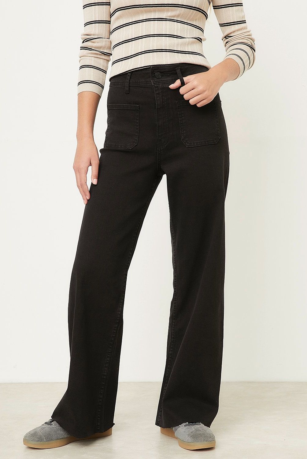 SYBILLA - Jeans Wide Leg Tiro Alto Mujer Sybilla Algodón Denim