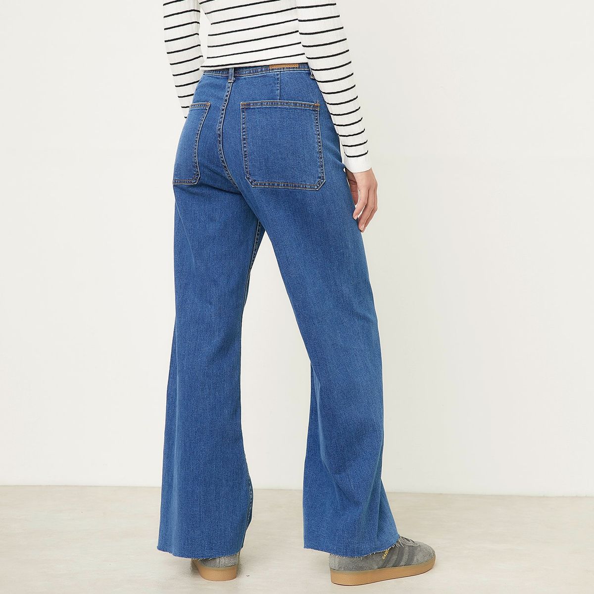 SYBILLA - Jeans Wide Leg Tiro Medio Mujer Sybilla