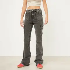 SYBILLA - Jeans Flare Tiro Medio Mujer