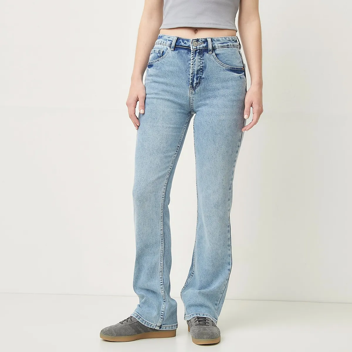 SYBILLA - Jeans Straight Tiro Alto Mujer Sybilla