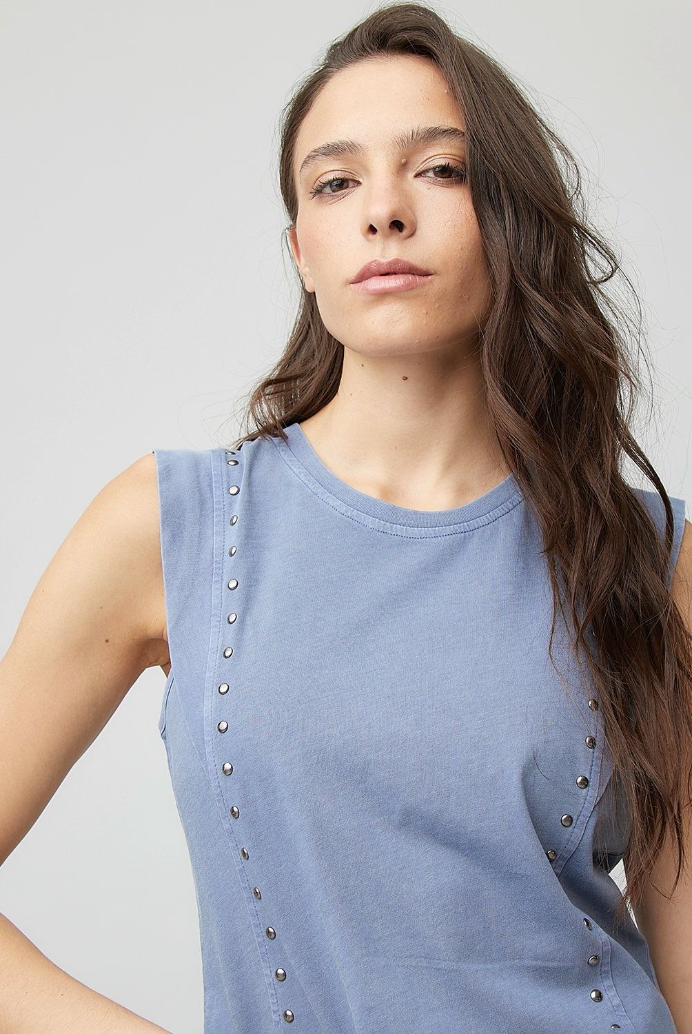 AMERICANINO - Polera Americanino Algodón Sin Mangas Mujer Estilo Casual