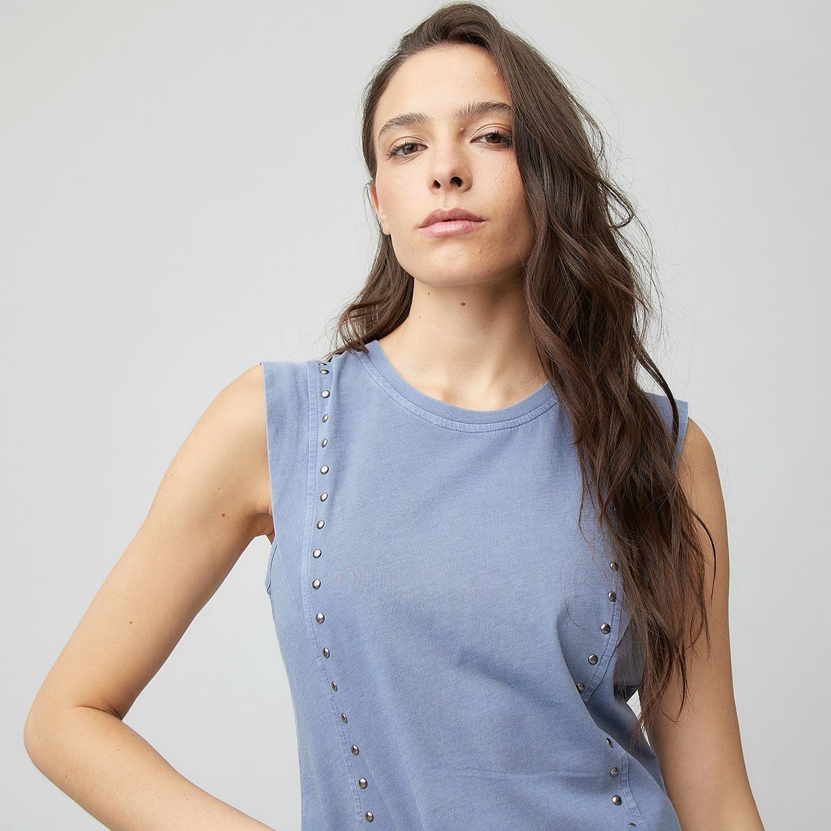 AMERICANINO - Polera Americanino Algodón Sin Mangas Mujer Estilo Casual