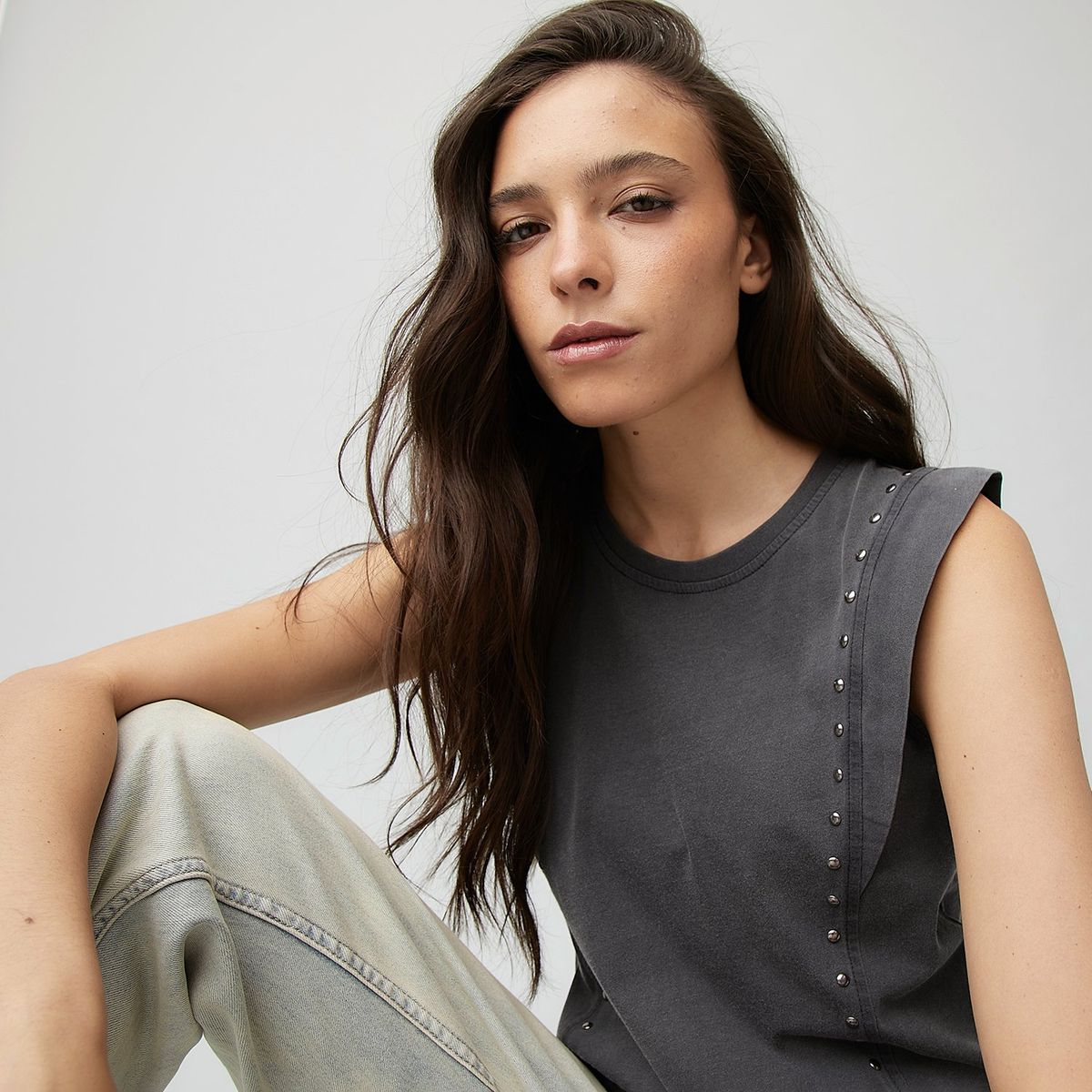 AMERICANINO - Polera Americanino Algodón Sin Mangas Mujer Estilo Casual