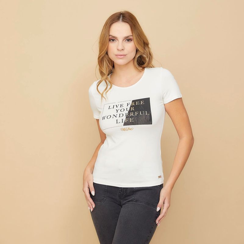 MOSSIMO - Polera Manga Corta Algodón Mujer Mossimo