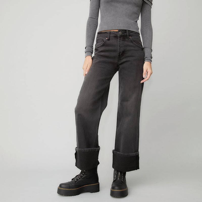 AMERICANINO - Jeans Wide Leg Tiro Alto Mujer Americanino