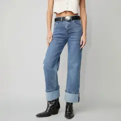 AMERICANINO - Jeans Wide Leg Tiro Alto Mujer