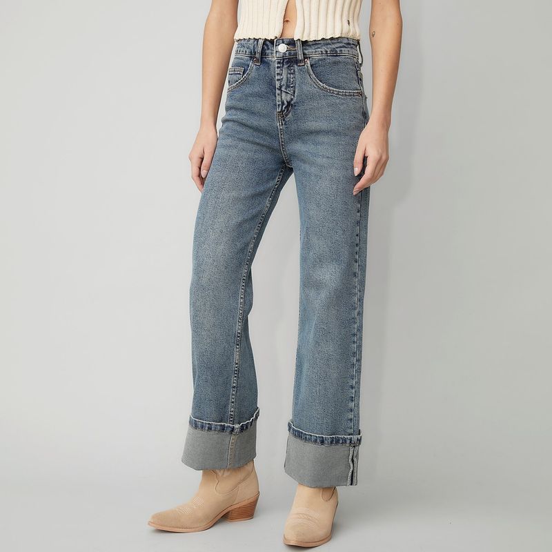 AMERICANINO - Jeans Wide Leg Tiro Alto Mujer Americanino