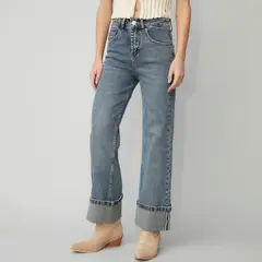 AMERICANINO - Jeans Wide Leg Tiro Alto Mujer