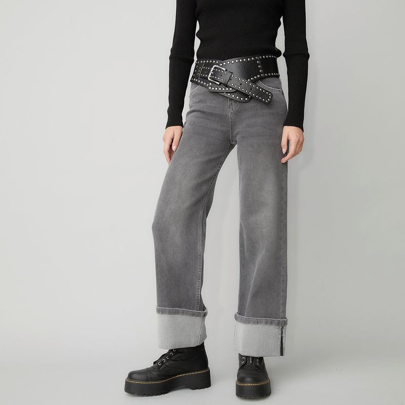 AMERICANINO - Jeans Wide Leg Tiro Alto Mujer Americanino
