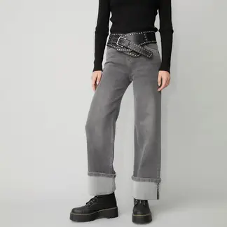 AMERICANINO - Jeans Wide Leg Tiro Alto Mujer