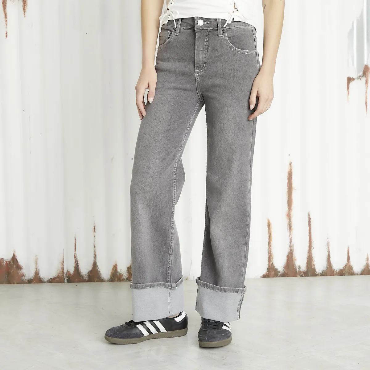 AMERICANINO - Jeans Wide Leg Tiro Alto Mujer Americanino