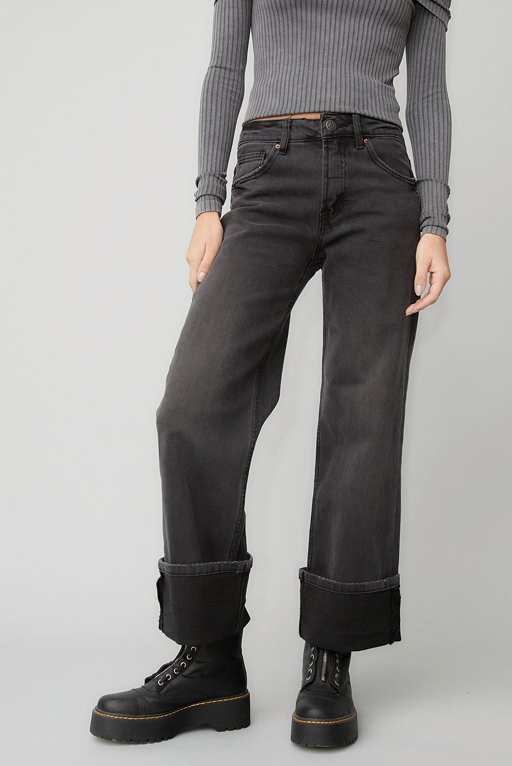 AMERICANINO - Jeans Wide Leg Tiro Alto Mujer Americanino