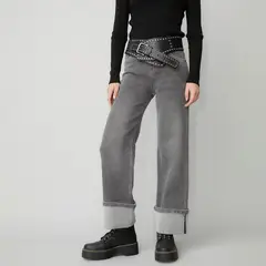 AMERICANINO - Jeans Wide Leg Tiro Alto Mujer