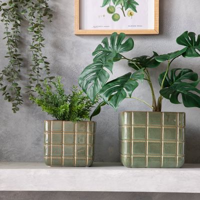 Imagen 2 del producto Maceta Cuadrada Verde 15Cm