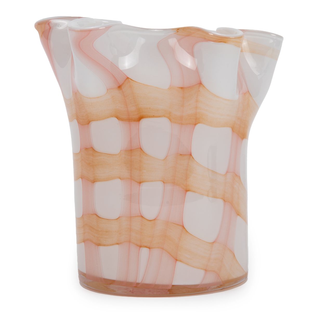 ROBERTA ALLEN - Florero Con Lineas Vidrio Adorno Decoración Roberta Allen