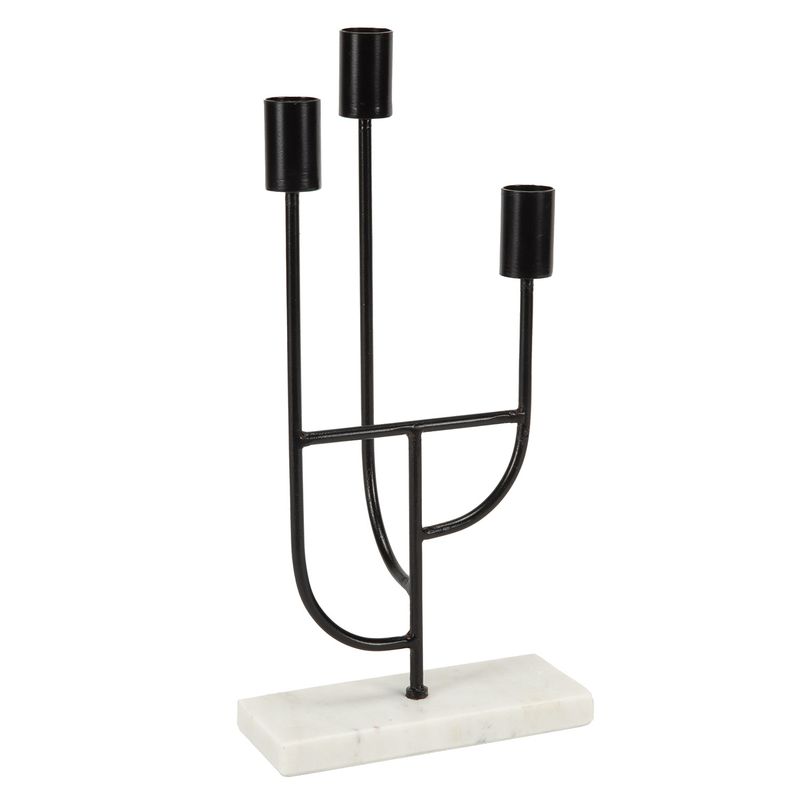 BASEMENT HOME - Candelabro 3 Negro 12X34Cm Basement Home