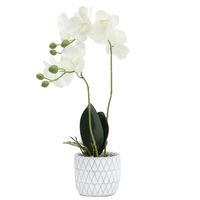 Planta Artificial Flor Orquídea 47 Cm