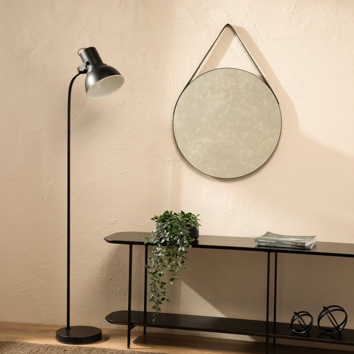 BASEMENT HOME - Espejo Colgado Negro Basic 60 Cm Basement Home