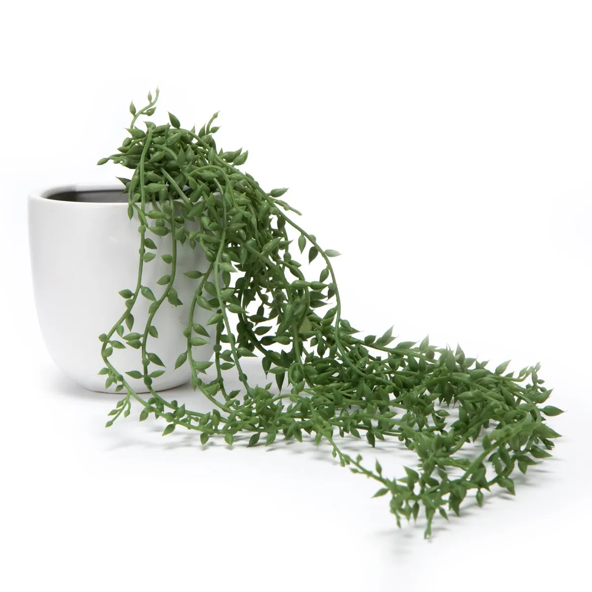 MICA - Planta Artificial Colgante Paloverde 50 Cm Con Macetero Mica