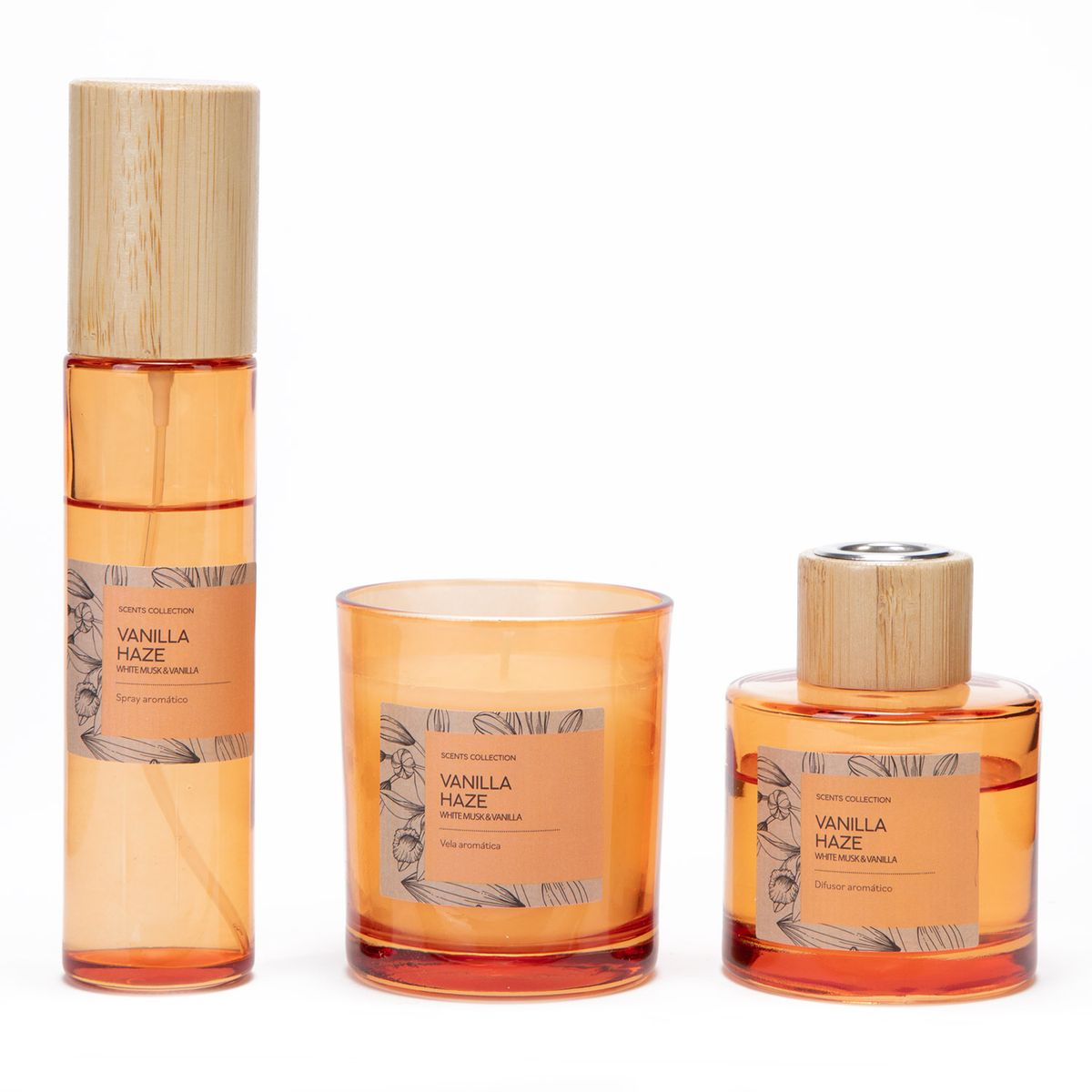 ROBERTA ALLEN - Set Aroma Vainilla Vela 206 Gramos + Difusor 150 Ml + Spray 80 Ml Roberta Allen