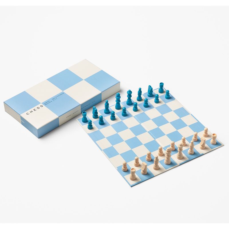 - Juego De Mesa Ajedrez Azul Printworks