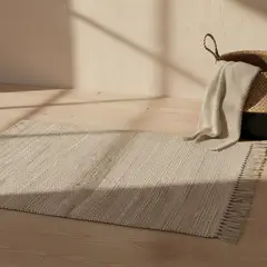 BASEMENT HOME - Alfombra Decorativa Yute 60X90 cm Bajada de Cama