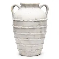 BASEMENT HOME - Jarrón Decorativo 20Cm Blanco Mica