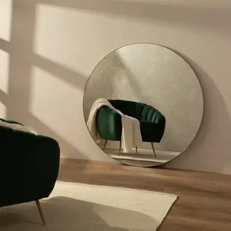 BASEMENT HOME - Espejo Redondo Marco Metálico