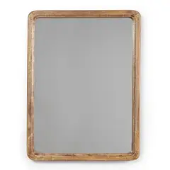 BASEMENT HOME - Espejo Rectangular Borde Café 80Cm