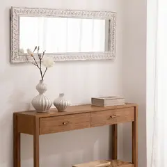 ROBERTA ALLEN - Espejo Rectangular Marco Plateado De Madera 120 CmRoberta Allen