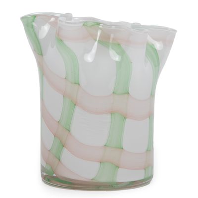 Imagen 2 del producto Florero Con Lineas Vidrio Adorno Decoración