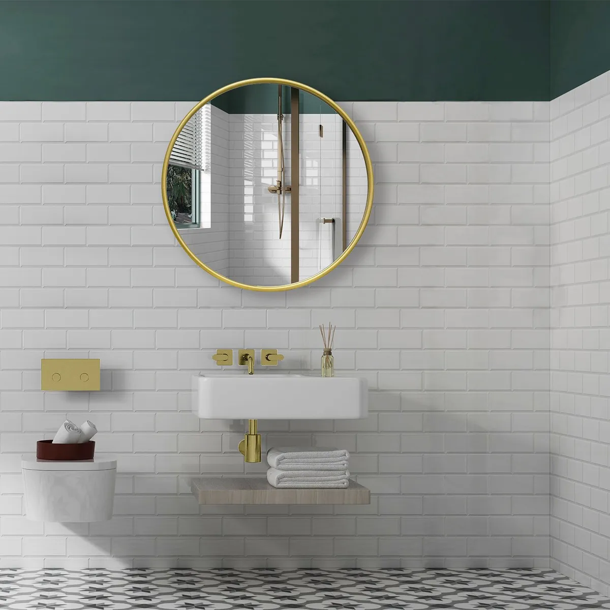 MICA - Espejo Redondo Marco Metal Mica