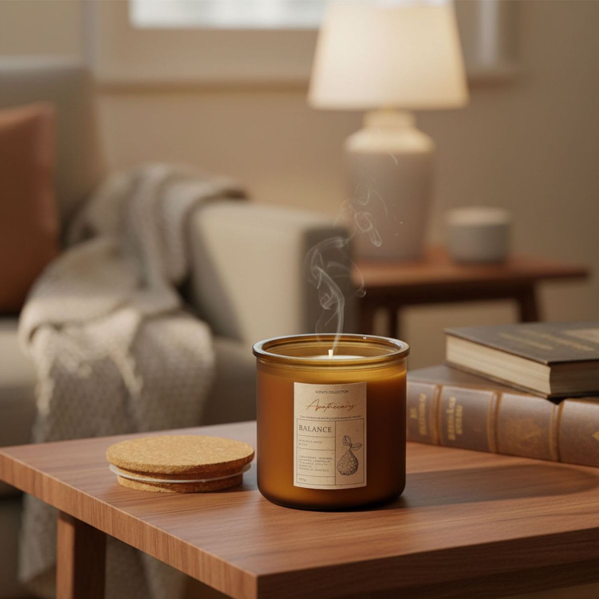 BASEMENT HOME - Vela Aromática Mindful Shiso & Tea 397 Gramos Cardamomo, Jengibre, Lavanda Basement Home