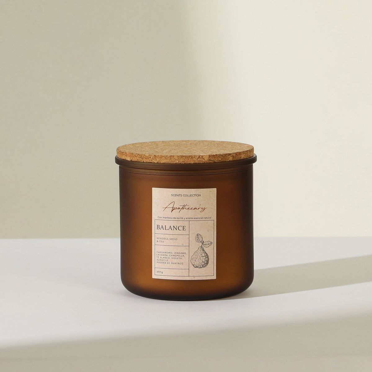 BASEMENT HOME - Vela Aromática Mindful Shiso & Tea 397 Gramos Cardamomo, Jengibre, Lavanda Basement Home