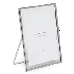 BASEMENT HOME - Marco De Foto Metal Gris 13X18 Cm