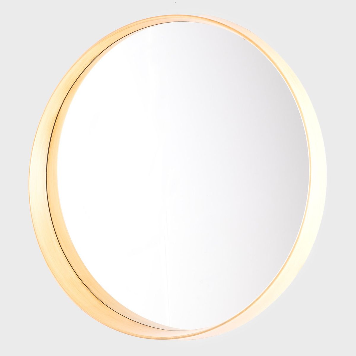 MICA - Espejo De Pared Redondo Marco Dorado 70 cm Decorativo Mica