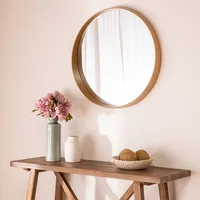 Espejo Redondo Marco Dorado 70 Cm