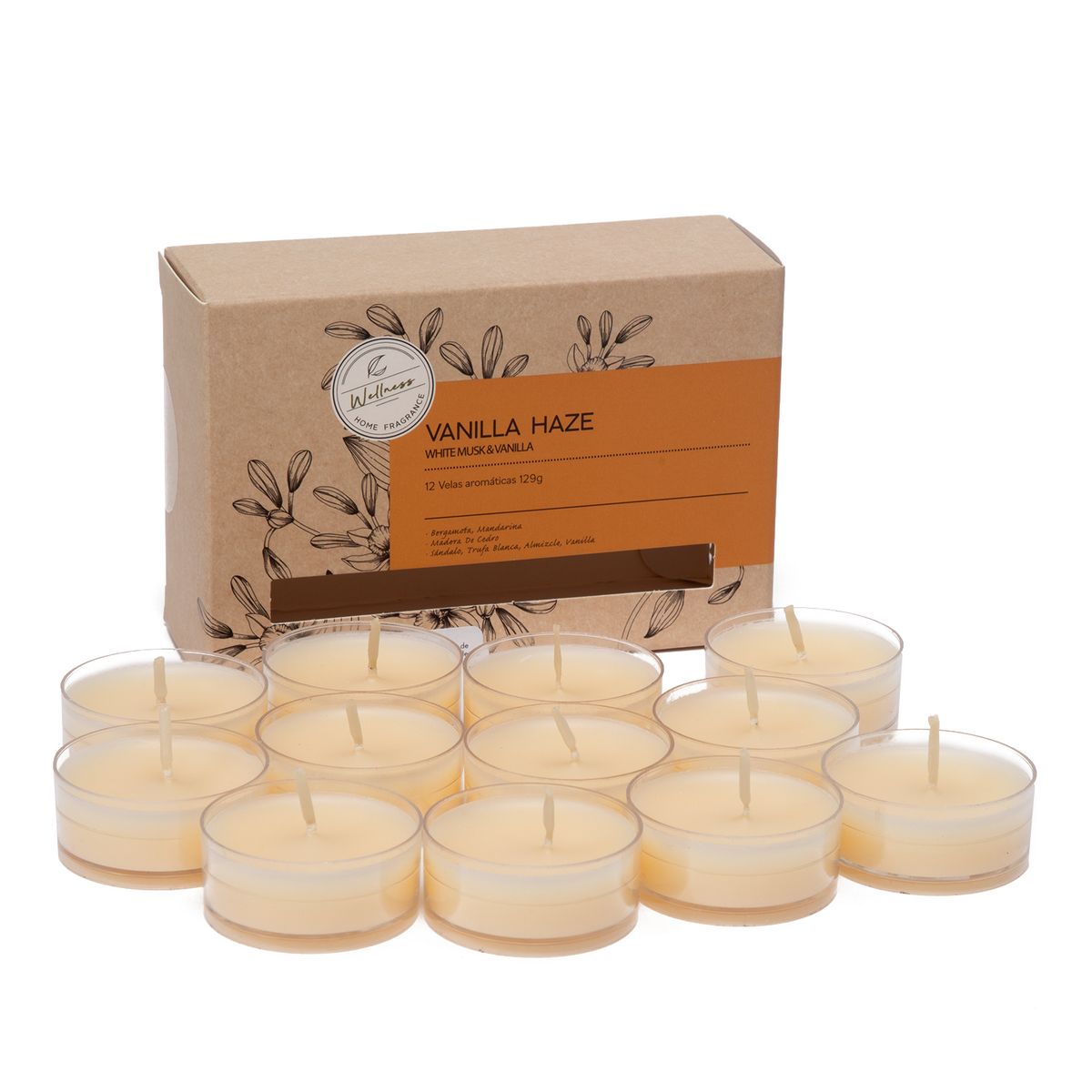 BASEMENT HOME - Set 12 Velas Tealights Aroma Vainilla Basement Home