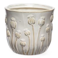 Florero Figuras Blanco14Cm